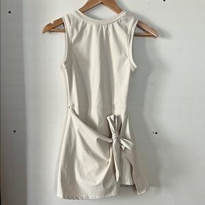 Elegant Cream Sleeveless Dress